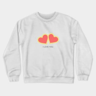 I love you twin hearts yellow Crewneck Sweatshirt